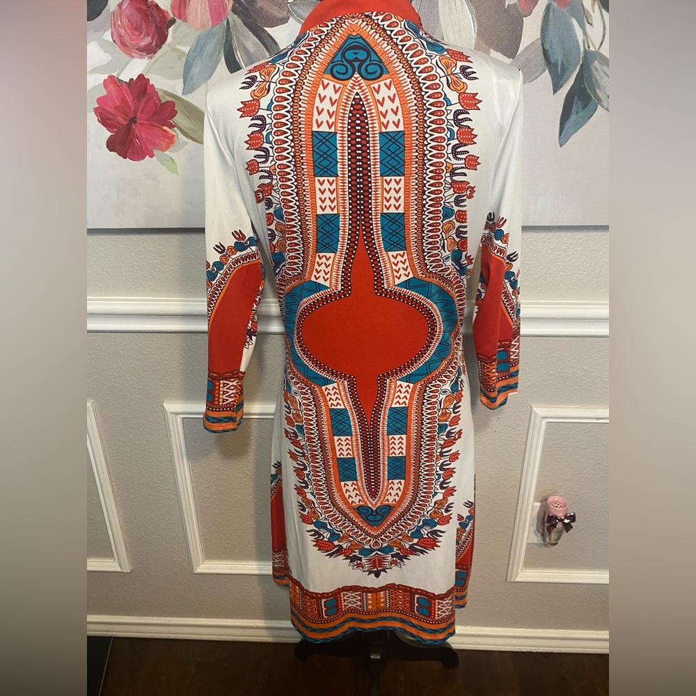 Vibrant Multicolor Tribal Print Dress - Picture 12 of 15